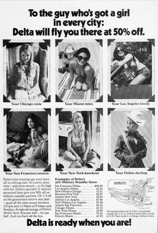 Advert of Delta airlines