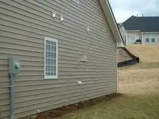 Melting siding