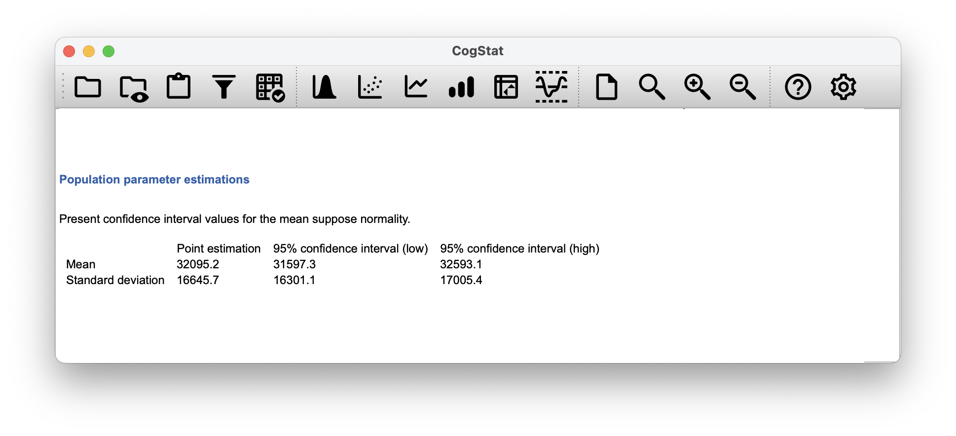 Population parameter estimates for `attendance`