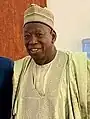 National chairman of the APC, Abdullahi Ganduje (PhD, 1993)