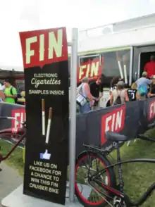 Image showing an e-cigarette sponsorship of an event from the January 2015 California Department of Public Health's State Health Officer's Report on E-Cigarettes