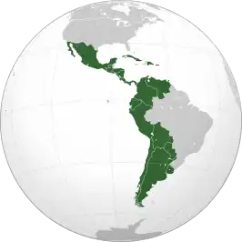 Hispanic America (orthographic projection)