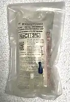 Bag of 3% sodium chloride