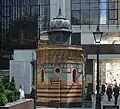 Nevill's Bishopsgate Turkish baths, London. Entrance kiosk in 2015
