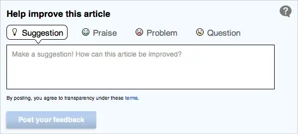 Article Feedback Form Option 2 - Dec. 11, 2011