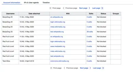 Account information tab