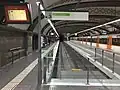 Inside Plaça Catalunya FGC train station. Waiting for a S2 train...