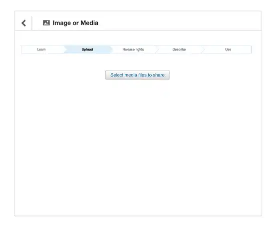 8. If a user clicks upload, they can go through the upload wizard in context.