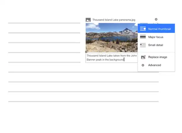10. The options show layout presets, replace image, and advanced options. Clicking advanced will take them to the dialogue in image 5.