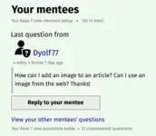 Mock-up of a proposed mentoring module.