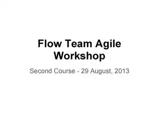 E2-Flow Agile Trainings - Second Course