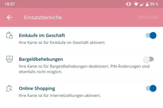 Screenshot of the app