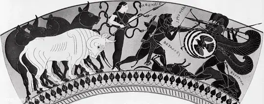 Herakles and Geryones, Amphora