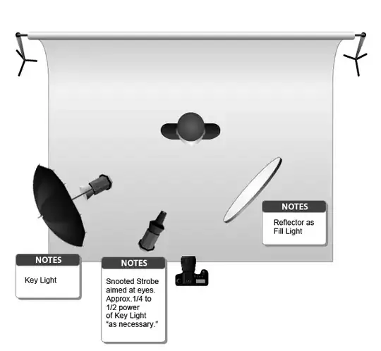 Catchlight with a snoot lighting diagram