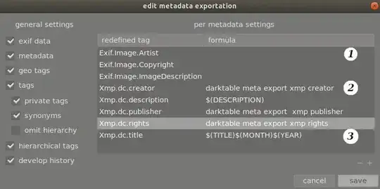darktable edit metadata