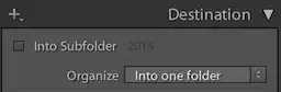 import destination screenshot