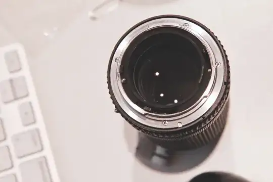 view of back of lens
