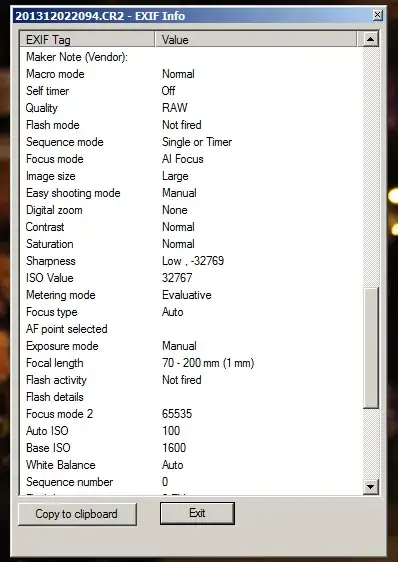 EXIF screen grab Irfanview
