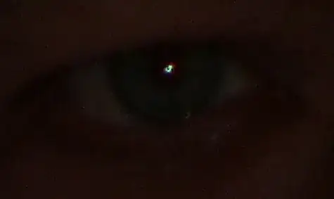 Flash eye focused on flash