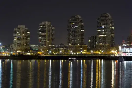 speckled bits on the buildings