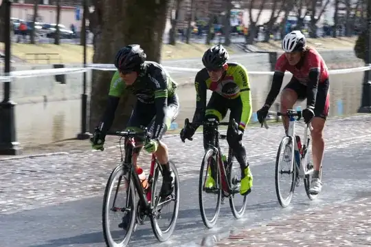 Three cyclists demonstrate motion tracking