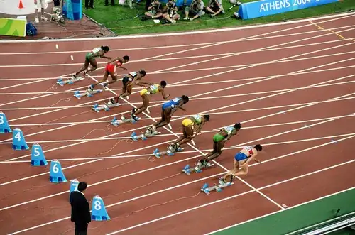 Photo of Sprinters at Athens 2004
