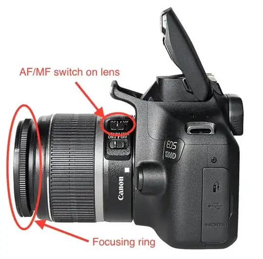 Side View of Rebel and Lens