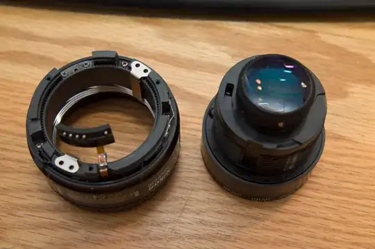 Disassembled Nikkor prime
