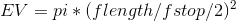 Exposure Value Equation