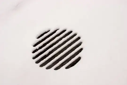 storm grate in snowfall