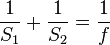 thin lens formula