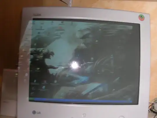 Distorted image of my CRT display