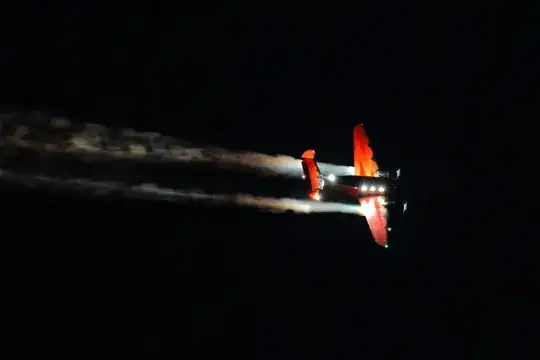 Plane at night
