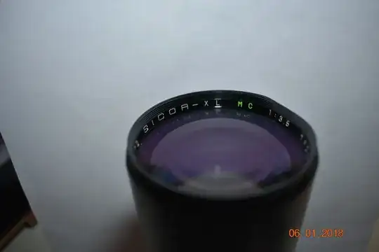 Front of lens