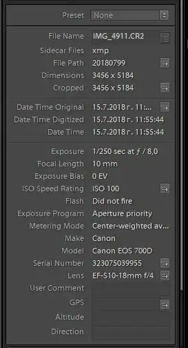 LR EXIF