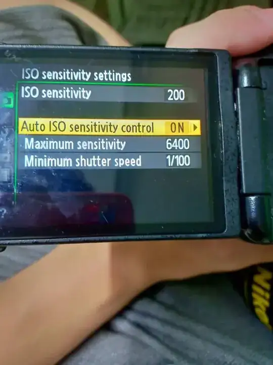 Auto ISO sensitivity control in my camera