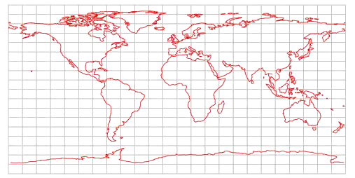 Equirectangular map of the world