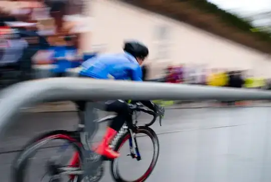 Warp speeding cyclist