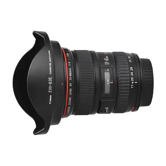 EF 17-40mm f/4 with EW-83E