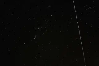 ISS and night sky