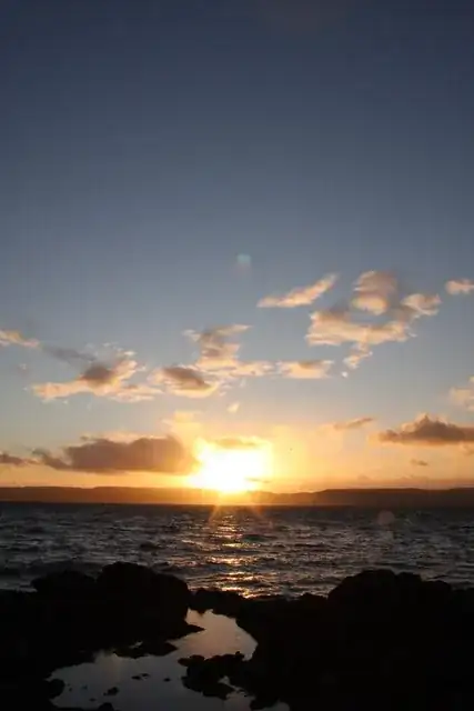 Sunset exposed for sky