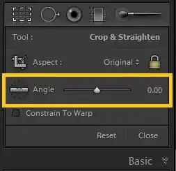Crop & Straighten: Angle