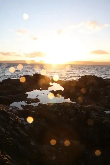 Sunset exposed for water
