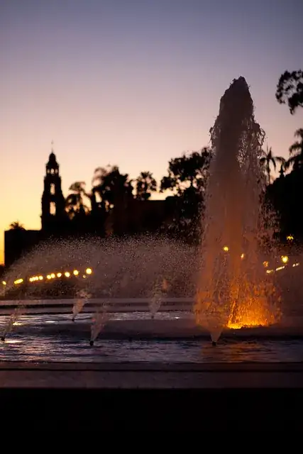 Fountain at Sunset