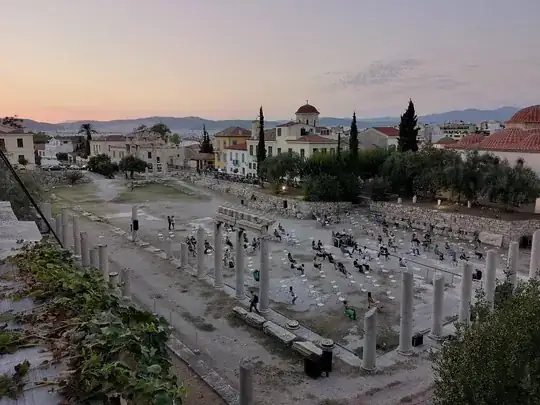 Roman Agora in Athens, Greece - Summer 2020