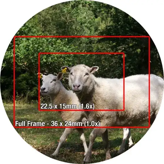 Sensor sizes