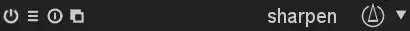 expander bar screenshot for the Sharpen module