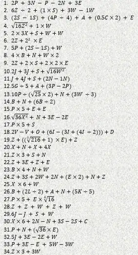updated algebra