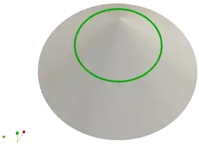 Cone with circle