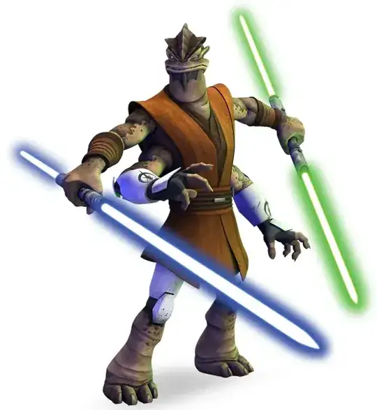 Besalisk Jedi Pong Krell wielded two double-bladed sabers